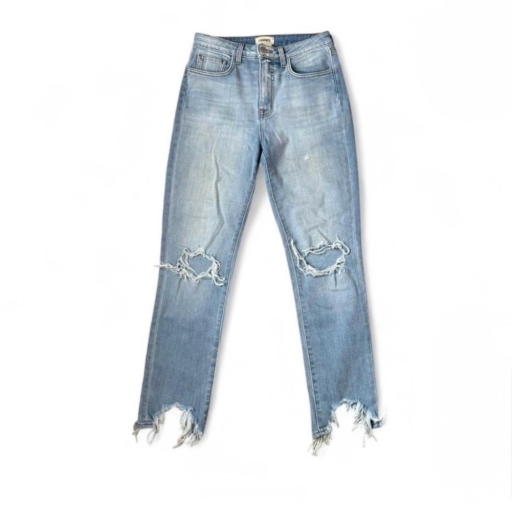 L’Agence High Rise Distressed Skinny Jeans
